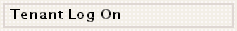Tenant Log On