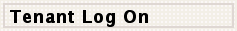 Tenant Log On